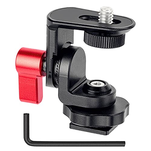 Fomito Rotary Tripod Head Z2 Camera Monitor Holder Mount Arm Hot Shoe Adapter for Flash Speedlite, Field Monitor, LED Video Light, Microphone