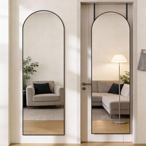 DUMOS Full Length Mirror 47x14 Inches - Arched Full Body