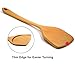 Bamber Wooden Wok Spatula Set Wood Turner with Long Handle for Non Stick Cookware
