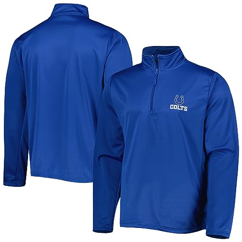Image of Dunbrooke Men's Royal Buffalo Bills All-Star Tech Quarter-Zip Top
