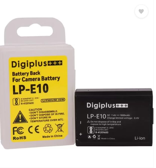 DIGIPLUS LP-E10 Camera Battery(5800mAh) for Canon EOS T3,T5,T6,1100D,1200D,1300D,1500D,3000D Digital Cameras