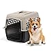Petmate Vari Dog Kennel - Portable Dog Carriers & Crates for Medium Dogs, Airline-Friendly, Durable Plastic, Pet Carrier For Home and Travel, 28 Inches, Taupe and Black