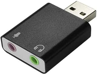 TB® USB Audio Adapter Sound Card with 3.5mm Speaker/Headphone & Microphone Jacks for Laptop Tablet Desktop PS 4/5 Support windows 7/8/10/11 Linux & Mac OS