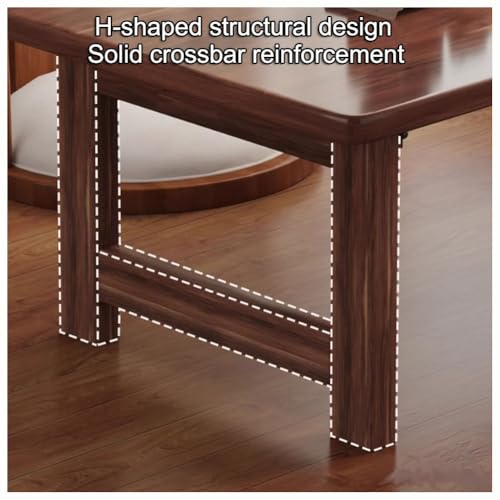 Table basse pliante stable en noyer pour petits espaces sans secousses - 6