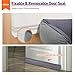 MAGZO Door Draft Stopper, 36 Inch Under Door Draft Blocker Noise Stopper, Weighted Wind Blocker Draft Guard for Bottom of Door, Gray