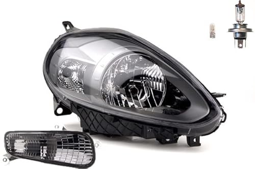 Johns, Scheinwerfer passend für Fiat Punto 199 10/09- Rechts Leuchtmittel inkl. Blinker