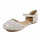 Nova Utopia Toddler Little Girls Dress Ballet Ankle Strap Bow Flat Shoes (size 9 - 4)