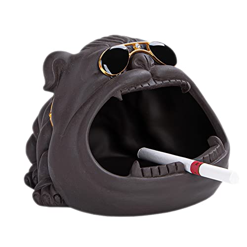 PRELGOSP Cendrier Chien Rigolo, Cendrier One Piece, Cendrier de Table pour Cigarettes à Usage Intérieur ou Extérieur Cover