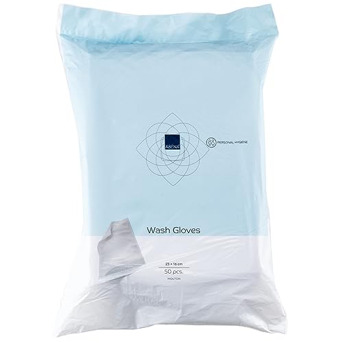 Abena Wash Gloves | Pack of 50 | Disposable Flannels | Ultrasonic Seal | Dermatologically Tested | Substitute for Body Wipes and Incontinence Wipes Abena Wash Gloves | Pack of 50 | Disposable Flannels | Ultrasonic Seal | Dermatologically Tested | Substitute for Body Wipes and Incontinence Wipes