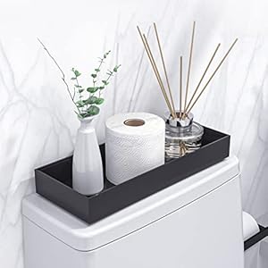Toilet Tank Tray for Modern Black Bathroom Decor Set of 2 Toilet Tank Topper Paper Storage Decorative Organizer Box Wood Vanity Tray for Counter Decor Dresser Tops 15" x 6" x 2" (Black) Toilet Tank Tray for Modern Black Bathroom Decor Set of 2 Toilet Tank Topper Paper Storage Decorative Organizer Box Wood Vanity Tray for Counter Decor Dresser Tops 15 x 6 x 2 Black
