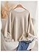 SOLY HUX Women's Plus Size Sweaters Pullover Bowknot V Neck Long Sleeve Knit Tops Fall Clothes Apricot 3X-Large Plus