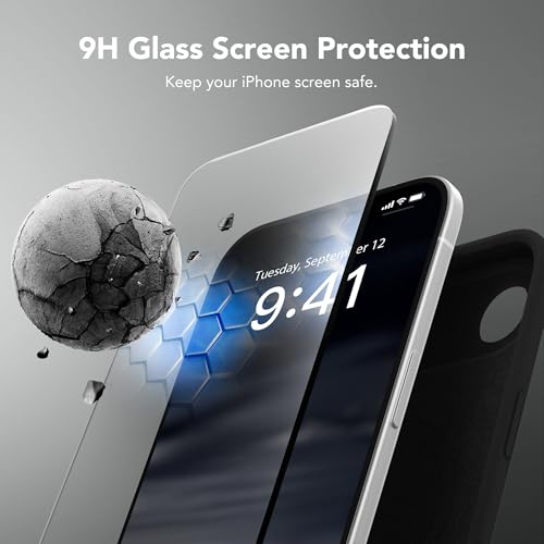 Image of Magnetic for iPhone Air Case, Compatible with MagSafe, [Full Camera Protection][Screen Protector] Silicone Shockproof Protective Phone Case for iPhone 17 Air 6.5 inch, Black