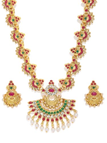 Juego de joyas chapadas en oro DMZ-1104 para bodas y eventos especiales