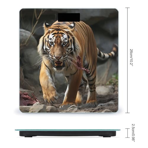 Báscula digital para baño con pantalla LCD y capacidad 400lb miniatura 2