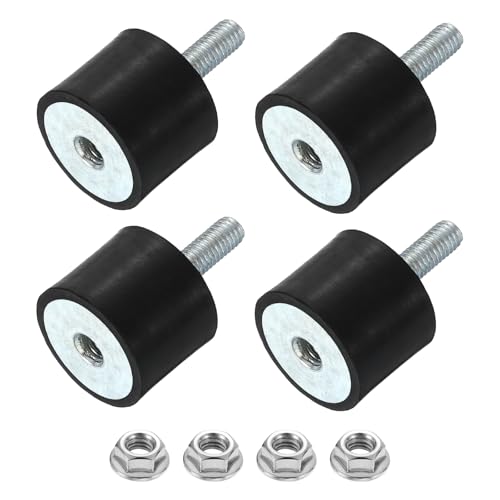 Isolateur anti-vibrations M6 cylindrique | Amortisseur de chocs haute résilience uxcell x4