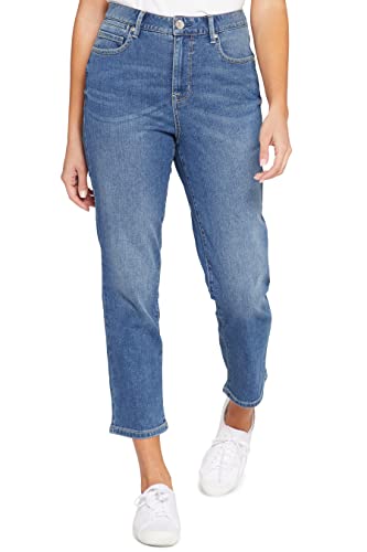 Seven7 Women's Misses High Rise Straight Leg Jean