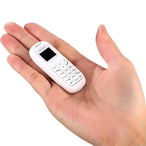 Longben Worlds Smallest Mobile Phone, L8star BM70 Mini Phone, Portable Mini Telephone, Tiny Bluetooth Headset, Wireless Dialer(White)