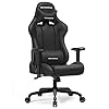 SONGMICS Gaming Chair 150 kg, bureaustoel, bureaustoel met lendenkussen, stalen frame, hoge rugleuning en brede zitting…