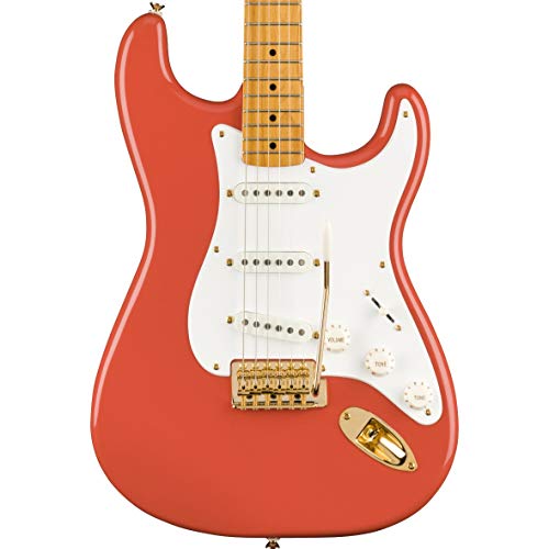 Squier Classic Vibe FSR 50s Stratocaster Electric Guitar, Fiesta Red, Maple Fingerboard - Thumbnail 2