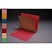 18pt Red Classification Folders, Full Cut END TAB, Letter Size, 1 Divider, Duo Fasteners (Box of 15)