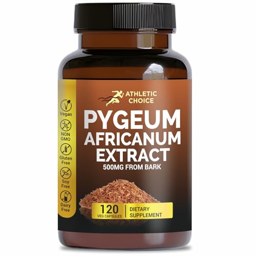 Athletic Choice Pygeum Africanum 500mg Bark Extract, 120 Capsules...