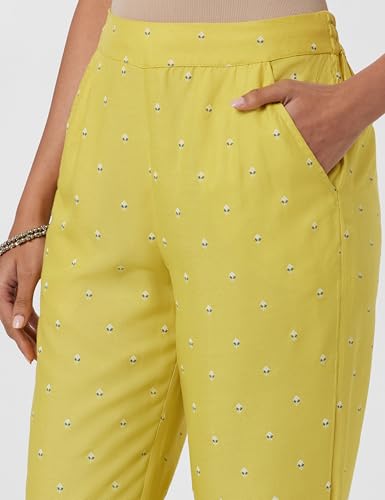 Image of W for Woman Women's Slim Fit Mid Rise Strechable Slim Pants | Trousers