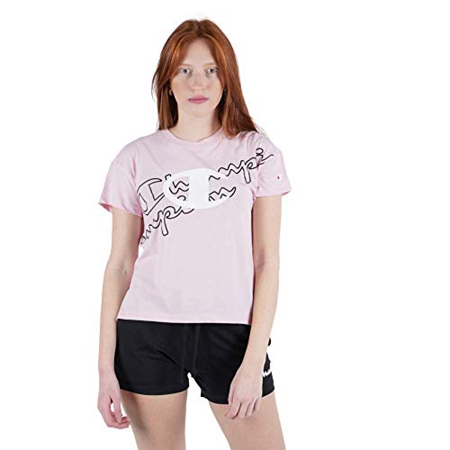 T-shirt Champion femme rose coton taille XS vêtement sport et mode 112606