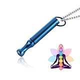 YueJieSelected Rauchentwöhnung Hilfsmittel,Edelstahl Aufhören Rauchfrei Halskette,Original Raucherentwöhnung Atem Halskette,Anti-Raucher Atemkette,Stressabbauend Gegen Angst Atemhalskette (Blau)