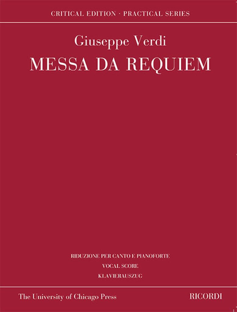 Messa da Requiem. Opera Vocal Scores. Vocal Score
