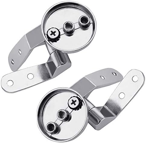 HQdeal Toilet Seat Hinges Fittings, Chrome Finished Toilet Seat Fittings and Fixtures Perfect for Most Wooden | Resin | MDF Toilet Seats