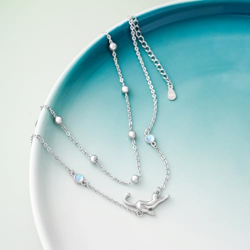 Image of CHIC & ARTSY 925 Sterling Silver Ankle Bracelets for Women, Adjustable Layered Foot Chains with Nature & Symbol Charms, Lightweight Comfort Fit Boho Beach Everyday Jewelry