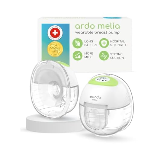 Ardo Melia Wearable, Hands-Free Breast Pump - Hospital Grade, Strong Suction, Long Battery Life, Massage Mode, Memory, Ultra Discreet, Portable, Easy-to-Clean, 6 oz Capacity, with 24mm & 19mm Inserts