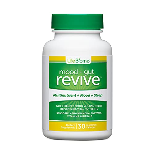 Dr. Drew Sinatraâ€™s LifeBiome Mood + Gut Revive Mood Multi Replenishes Nutrients, Boosts Mood with Ashwagandha, Improves Sleep Quality Impacted by Stress