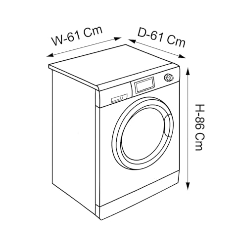Image of Star Weaves Waterproof Front Load Washing Machine Cover Compatible for LG 8 kg & 9 Kg (Beige)