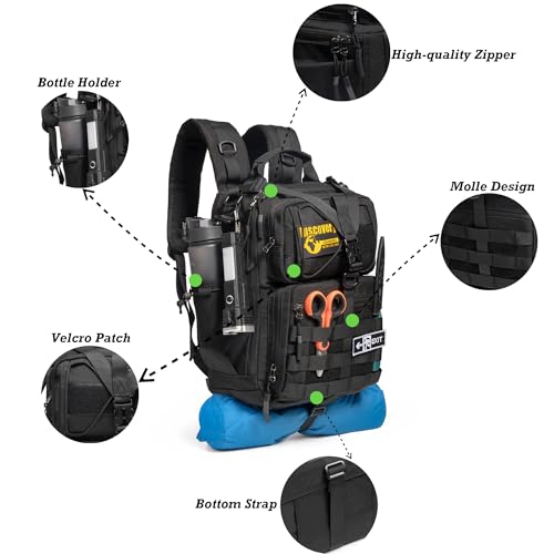 NICGID Tactical Military Backpack Daypack Molle Army Assault Pack Bug Out Bag Travel Fishing Hiking Trekking Rucksack3