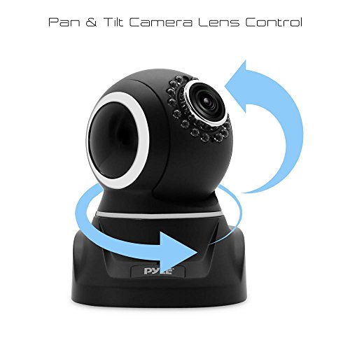 Indoor Wireless Security Ip Camera - 1Mp Hd 720P Home Wifi Nanny Remote Video Monitor - Electronic Motorized Rotating Ptz Pan Tilt Network Surveillance, Voice Mic Audio For Mobile & Pc - Pyle Pipcam8 #TOP1