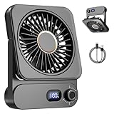 【Matériaux Premium】Ce ventilateur portable rechargeable, robuste et design, assure des performances durables. Ce mini ventilateur au look moderne s'intègre à tout décor. Profitez d'années de fraîcheur avec un minimum d'entretien. Idéal comme ventilateur magnétique ou pour vos essentiels de croisière