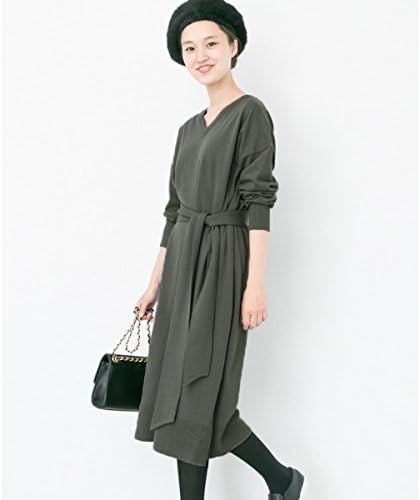 Amazon Co Jp アーバンリサーチ レディース Urban Research レディスワンピース サッシュベルト付き2way ニットワンピース Khaki Free 服 ファッション小物