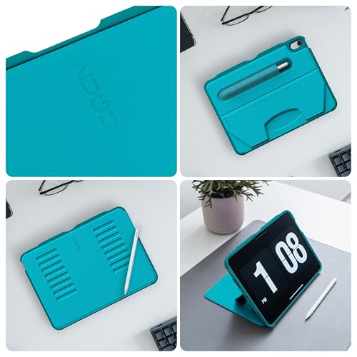 Image of ZUGU CASE Ultra-Thin Protective Case Designed for iPad Air 11 inch (M4, 2026 / M3, 2025 / M2, 2024) / iPad Air 5 /4, 10.9-Inch (2022 /2020) Magnetic Stand with Apple Pencil Charging (Sleep /Wake Cover) - Aqua