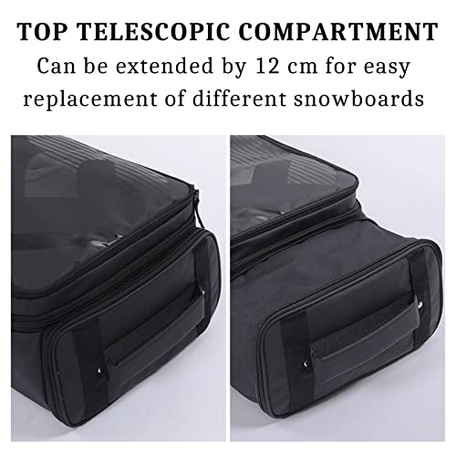 image for Single Double Snowboard Bag with Wheel, Adjustable Length Padded Ski B
