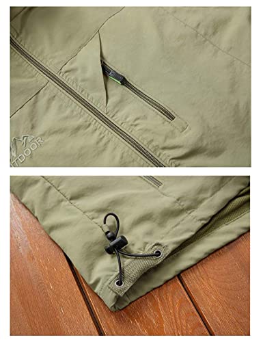 Vanchenl Herren Casual Utility Reisen Angeln Weste Outdoor Arbeit Leichtgewicht Safari Foto Multi Taschen Westen Khaki L