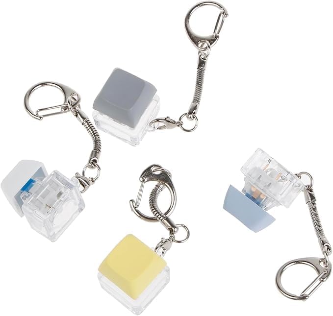 Keyboard Fidget Keychain, Light Up Decompression Finger Keyboard, Stress Relief Finger Keyboard Keychain