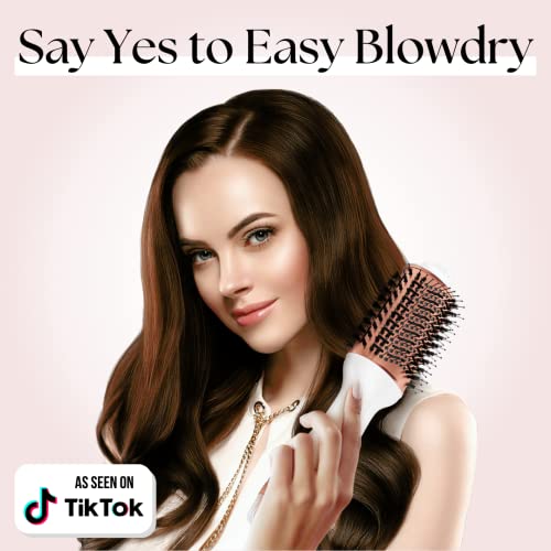 Hair Dryer/Hot Air Brush with Adjustable Temperature - for Styling Short, Medium & Long Hair - Women Hair Volumizer & Styler - Lily England Heated Hair Dryer - Image 3