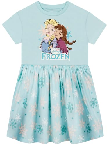 Disney Frozen Dress Elsa & Anna Girls Dresses Blue 5-6 Years