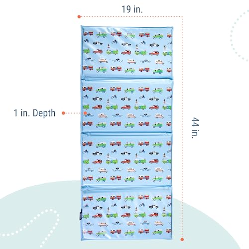 Image of Wildkin Kids Vinyl Nap Mat for Boys - Foldable Toddler Sleep Mat for Daycare, Preschool, Kindergarten & Travel, Durable & Easy to Clean, Ages 3-7, Machine Washable