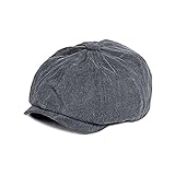 Britisches Vintage-Barett:8 Bahnen,Knopfspitzen,100 % Baumwolle,was diesen Baker-Hut mit flachem Boden für Zeitungsjungen stilvoll und klassisch macht,Unisex