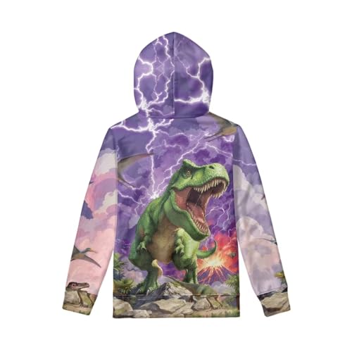 Image of WELLFLYHOM Boys Hooded Sweatshirts Hoodie Pullover Cool Graphic Crewneck Blouses Size 6-16
