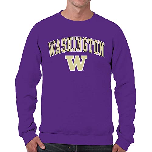 Image of NCAA College Sweatshirt Fleece Crewneck Pullover for Men and Women | Officially licensed NCAA college gameday crewneck pullover - 9 oz fleece lined sweatshirt with arch and logo design