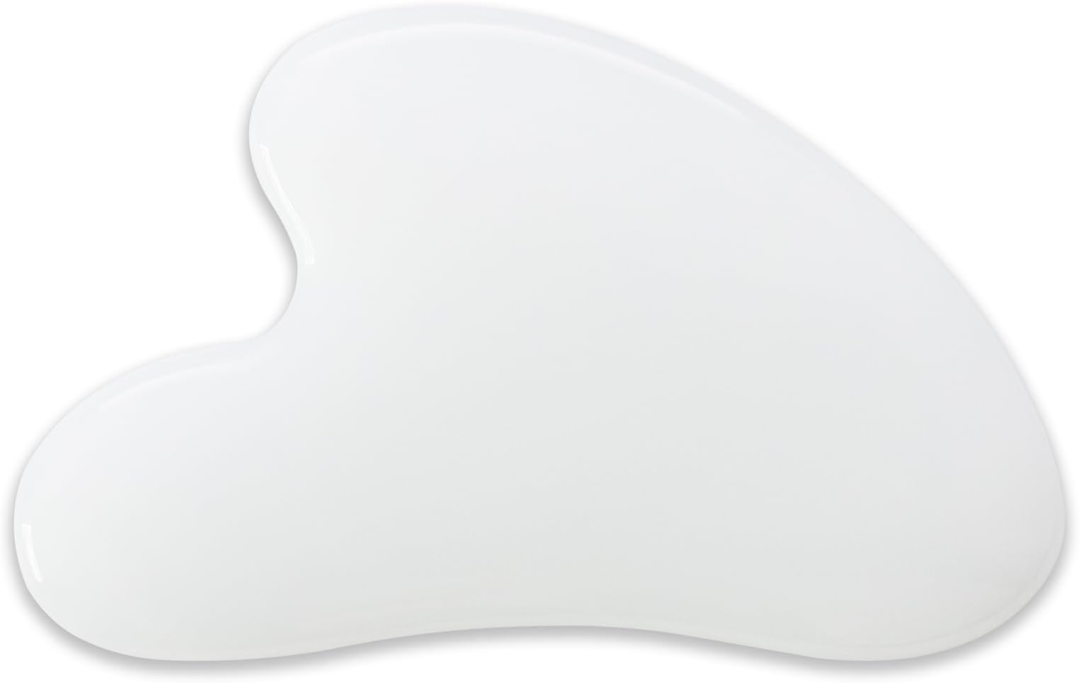 Gua Sha Jade Stone Gua Sha Massage Tool, Guasha Tool for Face and Body Skin Massage. Tools for SPA Acupuncture, Pink Stone for Body Face Neck and Eye, Skin Care Gift for Woman (White)