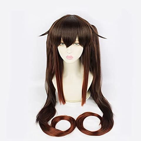 SOOYOOYOO Anime Cosplay Wig,Hu Tao Wig,Free Hairnet,Fantasy Costume Accessories For Halloween,Party,Carnival,Wedding,Birthday Gift Cover